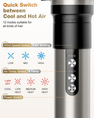 7MAGIC Hair Dryer Brush & 6 in 1 Hair Styler(Gray)