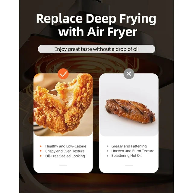 Air Fryer Oven 8.5QT, 410°F Digital One Touch Screen Airfryer