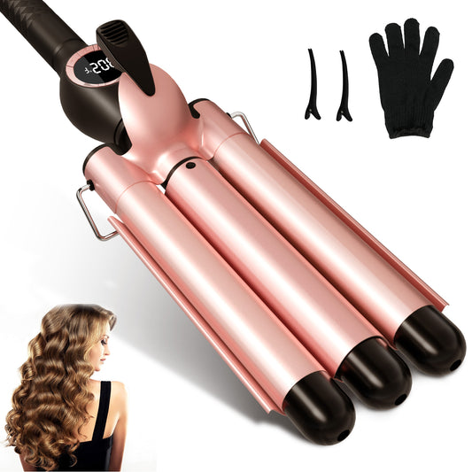 3 Barrel Hair Waver Pink