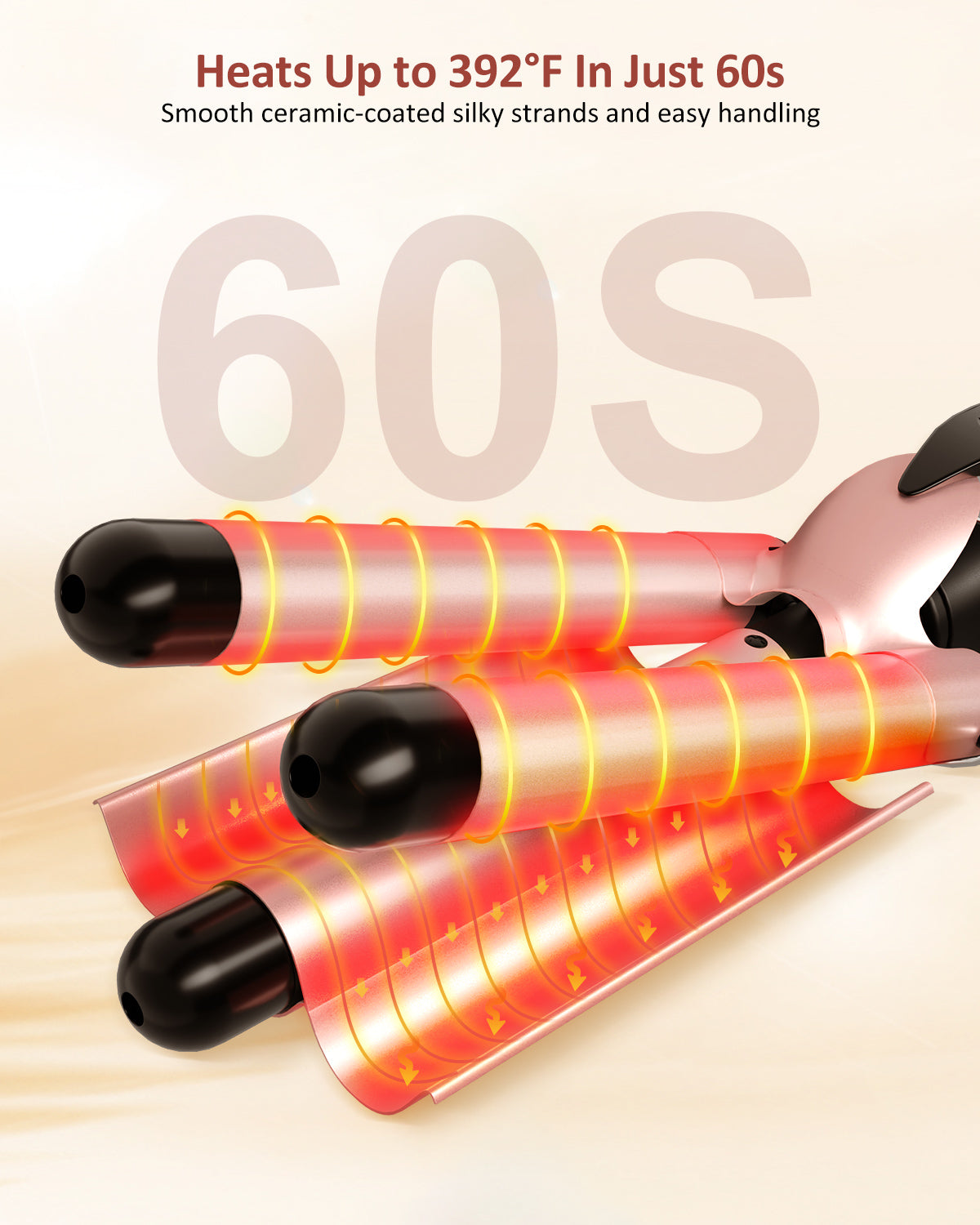 3 Barrel Hair Waver Pink