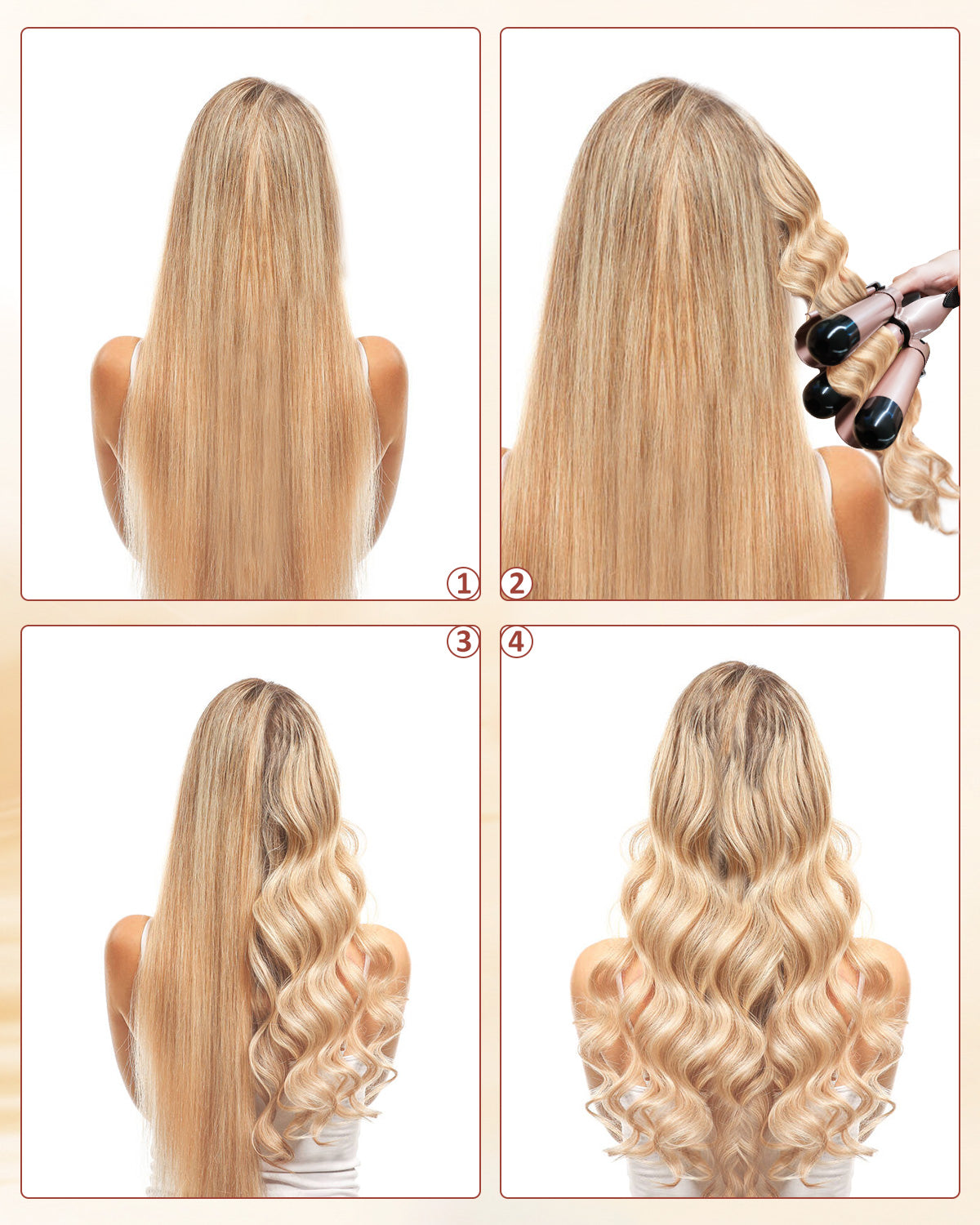 3 Barrel Hair Waver Pink