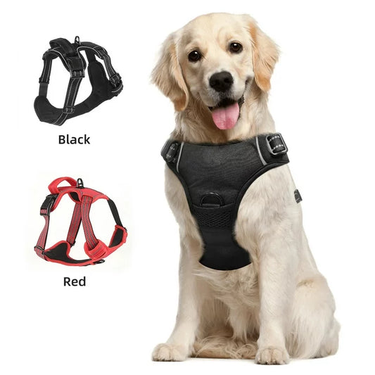 Dog Harness, No Pull Dog Harness (Black, L)