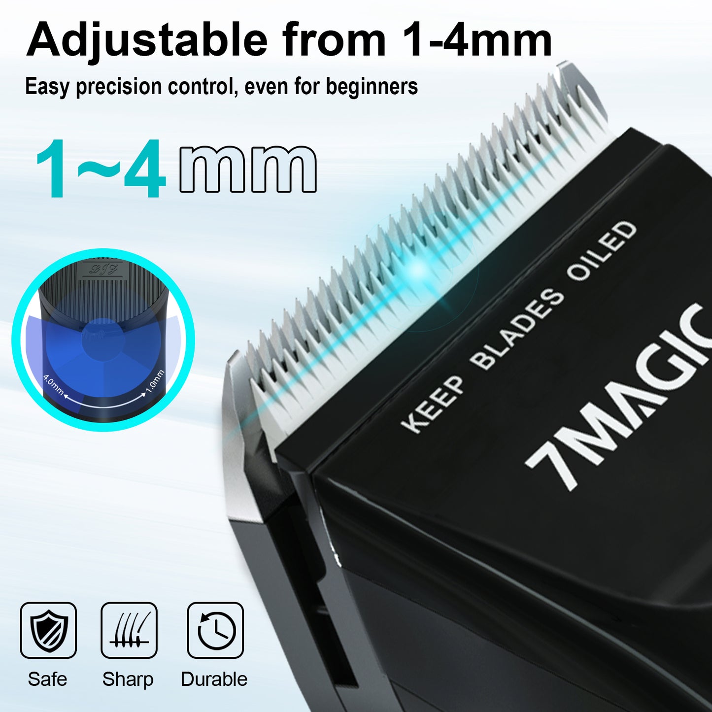 Professional Hair Clippers for Men, Professional Barber Clippers and Trimmer Set, Cordless Beard Trimmer Haircut Grooming Kit, Gift for Men Father Women Kids