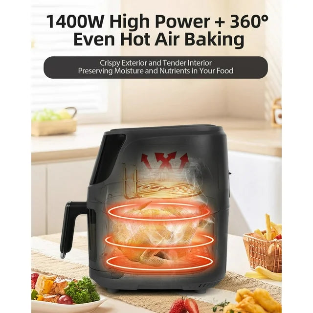 Air Fryer Oven 8.5QT, 410°F Digital One Touch Screen Airfryer