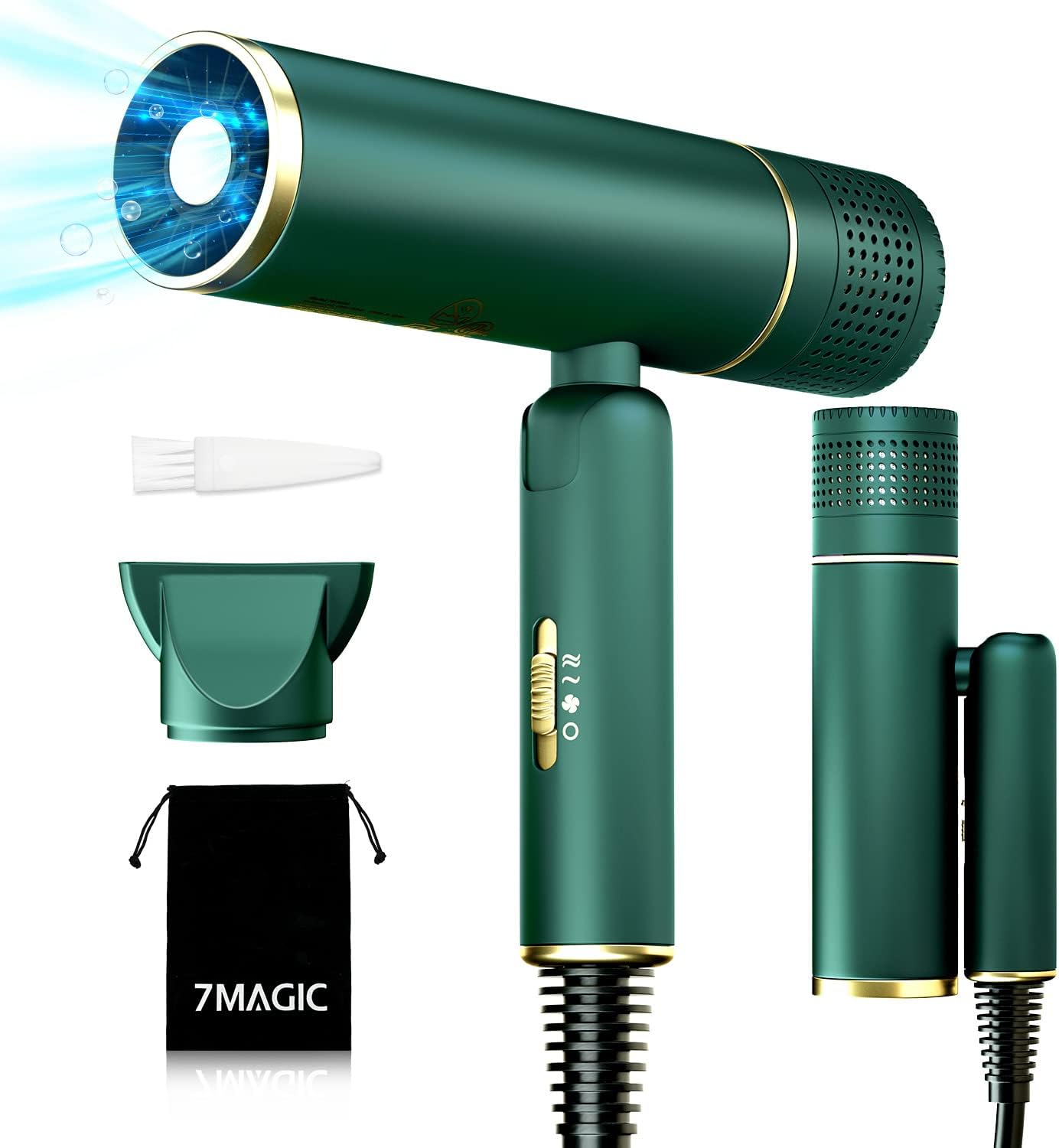 7MAGIC Fast-Drying Hair Dryer Green